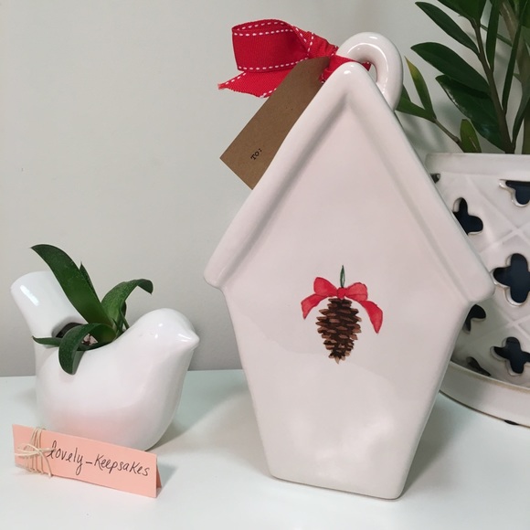 Rae Dunn HOME Birdhouse Slant Roof Holiday 2019 - Picture 3 of 5